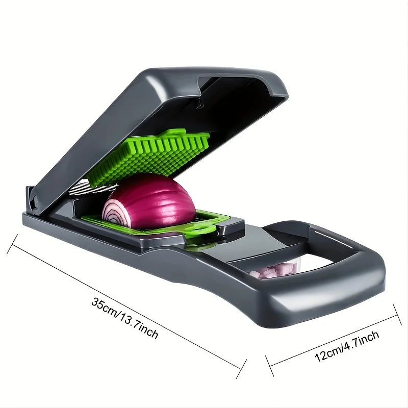 14pcs/Set Vegetable Chopper,Multifunctional Fruit Slicer,Manual Food Grater,Cutter With Container,Mincer Chopper,Kitchen Stuff
